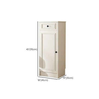 Modern Slim White Shoe Cabinet with Drawer for Hallway