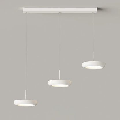 Sleek Metal Round Dimmable LED Island Pendant Light for Kitchen