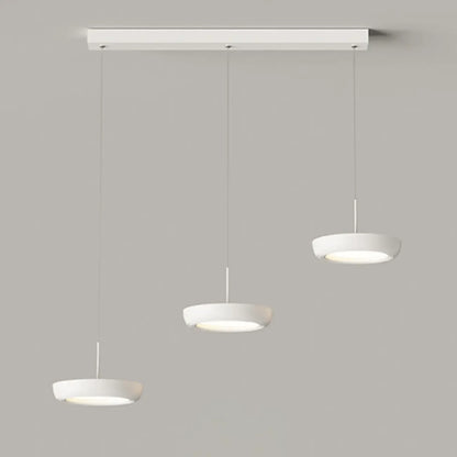 Sleek Metal Round Dimmable LED Island Pendant Light for Kitchen