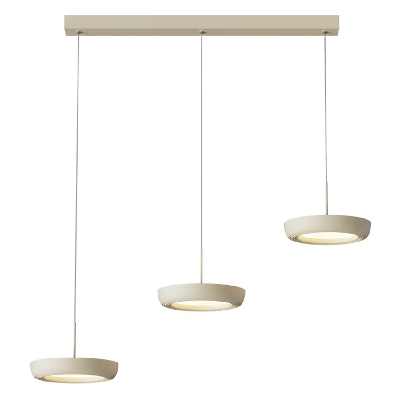 Sleek Metal Round Dimmable LED Island Pendant Light for Kitchen