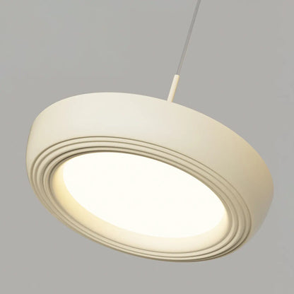 Sleek Metal Round Dimmable LED Island Pendant Light for Kitchen