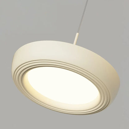 Sleek Metal Round Dimmable LED Island Pendant Light for Kitchen