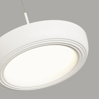 Sleek Metal Round Dimmable LED Island Pendant Light for Kitchen