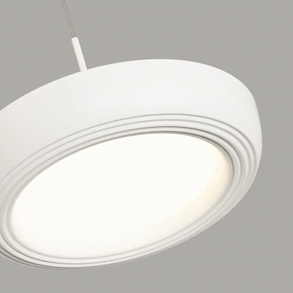 Sleek Metal Round Dimmable LED Island Pendant Light for Kitchen