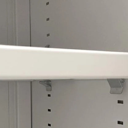 Modern White-Gray Metal Hallway Shoe Storage Cabinet