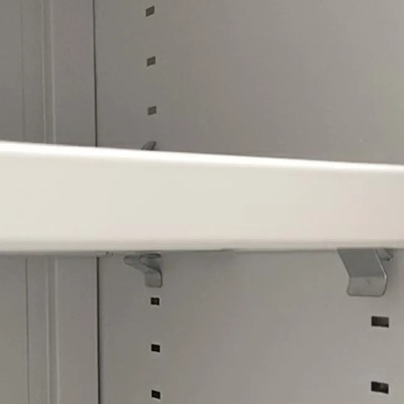 Modern White-Gray Metal Hallway Shoe Storage Cabinet