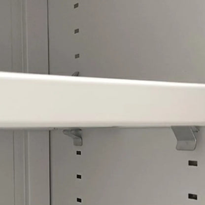 Modern White-Gray Metal Hallway Shoe Storage Cabinet