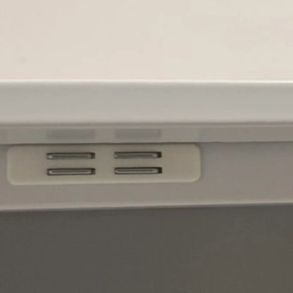 Modern White-Gray Metal Hallway Shoe Storage Cabinet