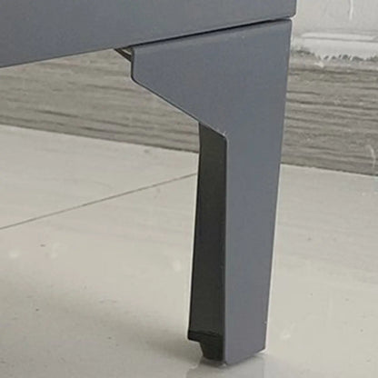 Modern White-Gray Metal Hallway Shoe Storage Cabinet