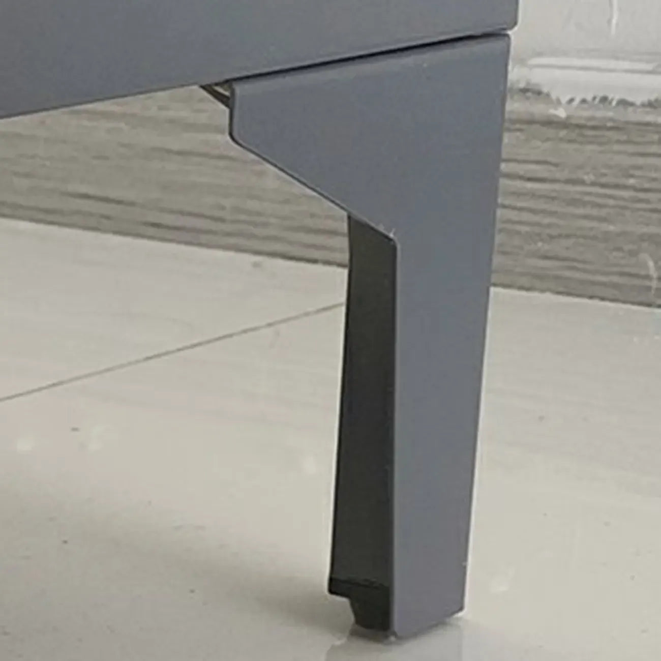 Modern White-Gray Metal Hallway Shoe Storage Cabinet