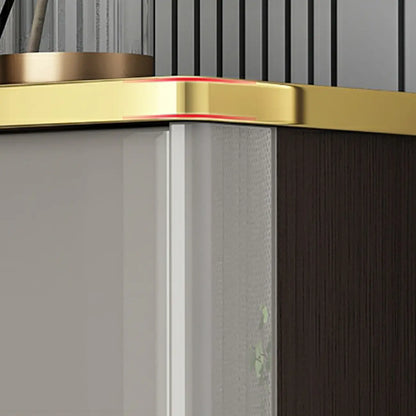 Grey Wooden Drop Front Shoe Cabinet for Entryway