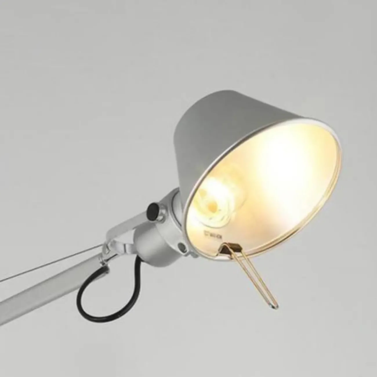 Industrial Silver Aluminum Adjustable Swing Arm Wall Light
