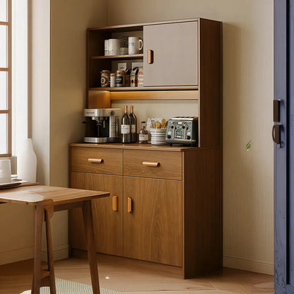 Large Wooden Acrylic Display Storage Adjustable Buffet Cabinet