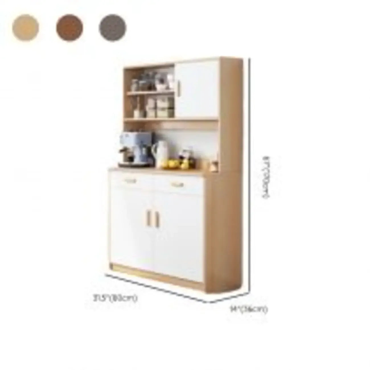 Large Wooden Acrylic Display Storage Adjustable Buffet Cabinet