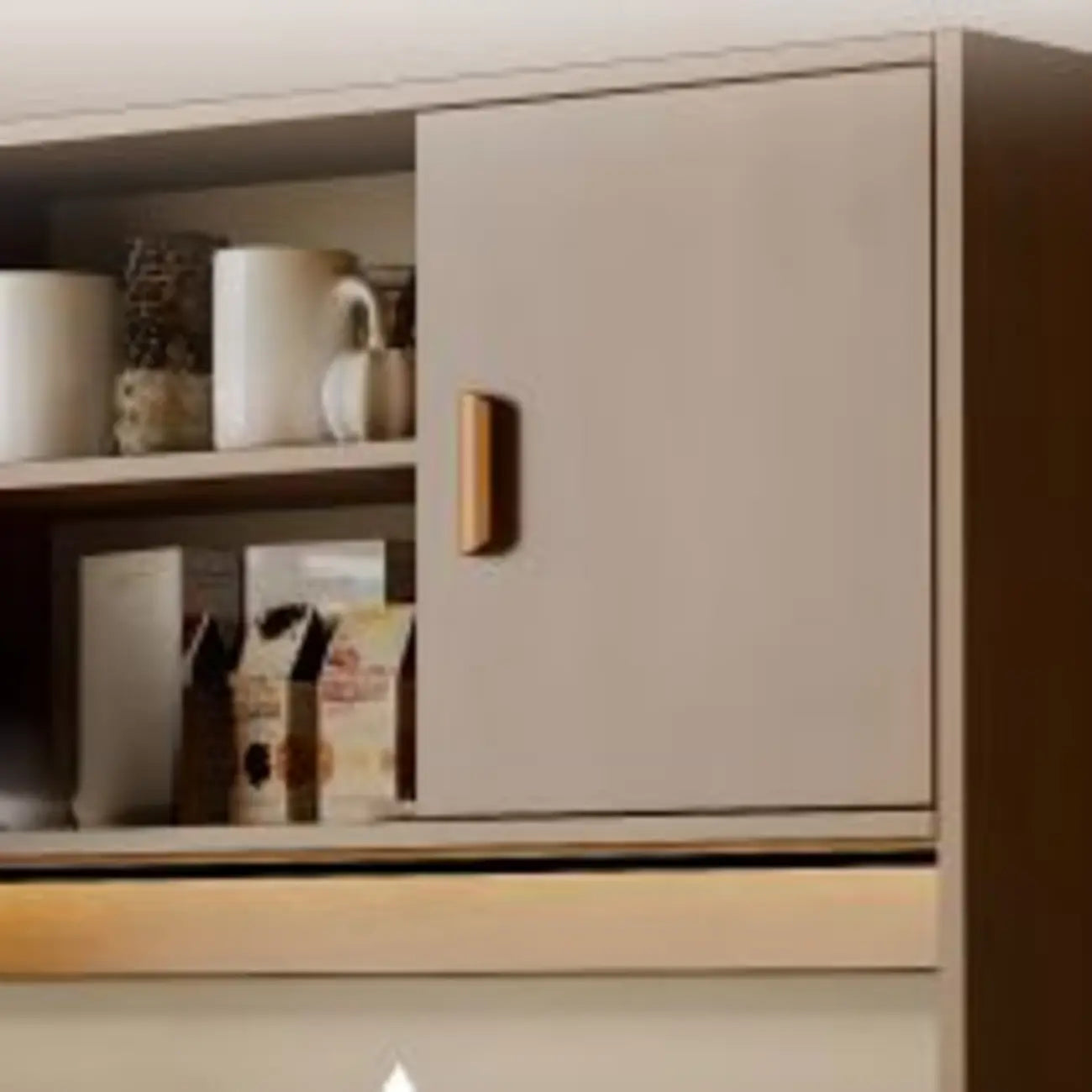 Large Wooden Acrylic Display Storage Adjustable Buffet Cabinet