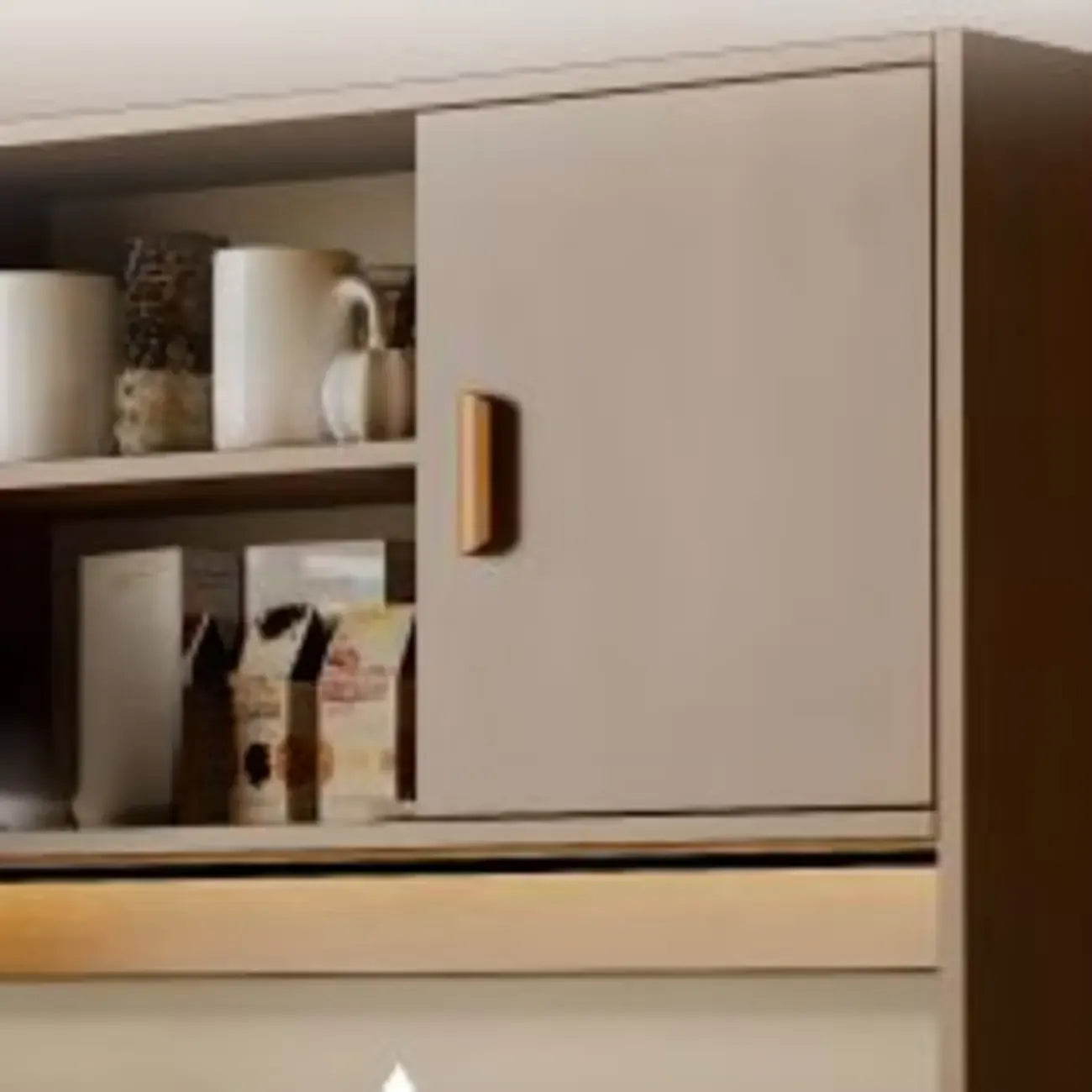 Large Wooden Acrylic Display Storage Adjustable Buffet Cabinet