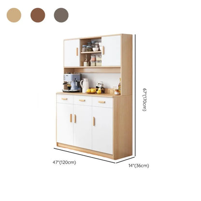 Large Wooden Acrylic Display Storage Adjustable Buffet Cabinet