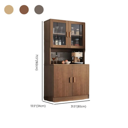 Large Wooden Acrylic Display Storage Adjustable Buffet Cabinet