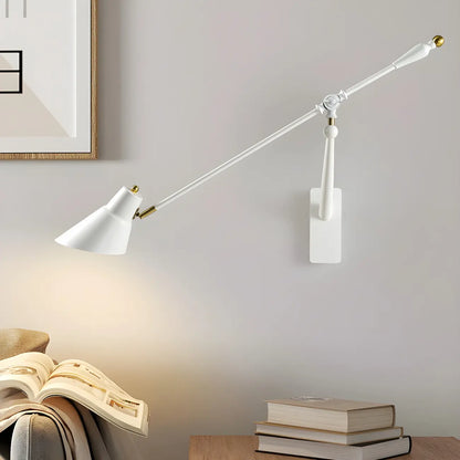 Geometric Metal Adjustable Swing Arm Wall Light
