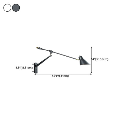 Geometric Metal Adjustable Swing Arm Wall Light
