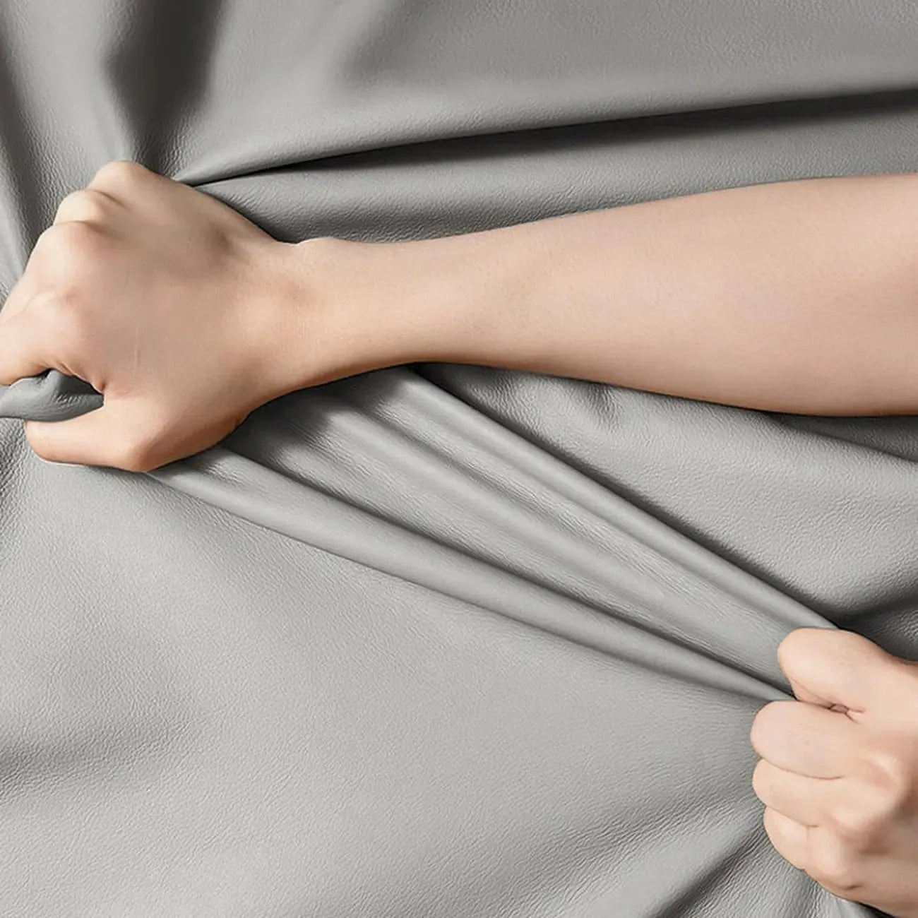 Modern Grey Upholstered Bedroom Bench with Hidden Storage