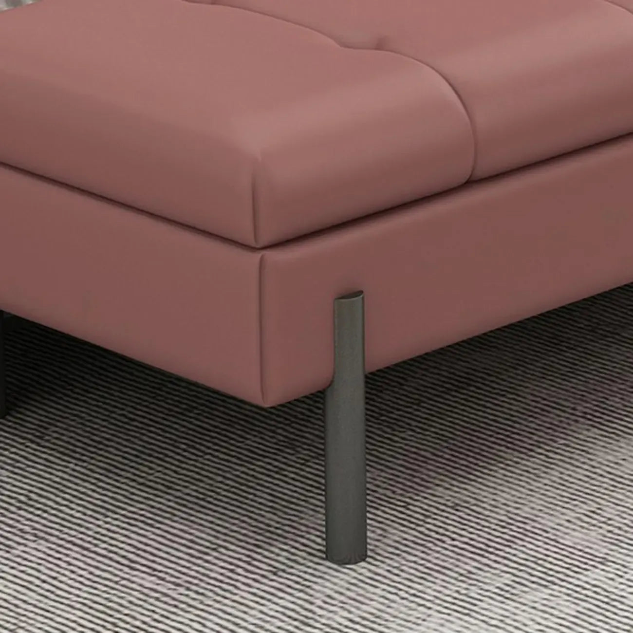 Modern Grey Upholstered Bedroom Bench with Hidden Storage