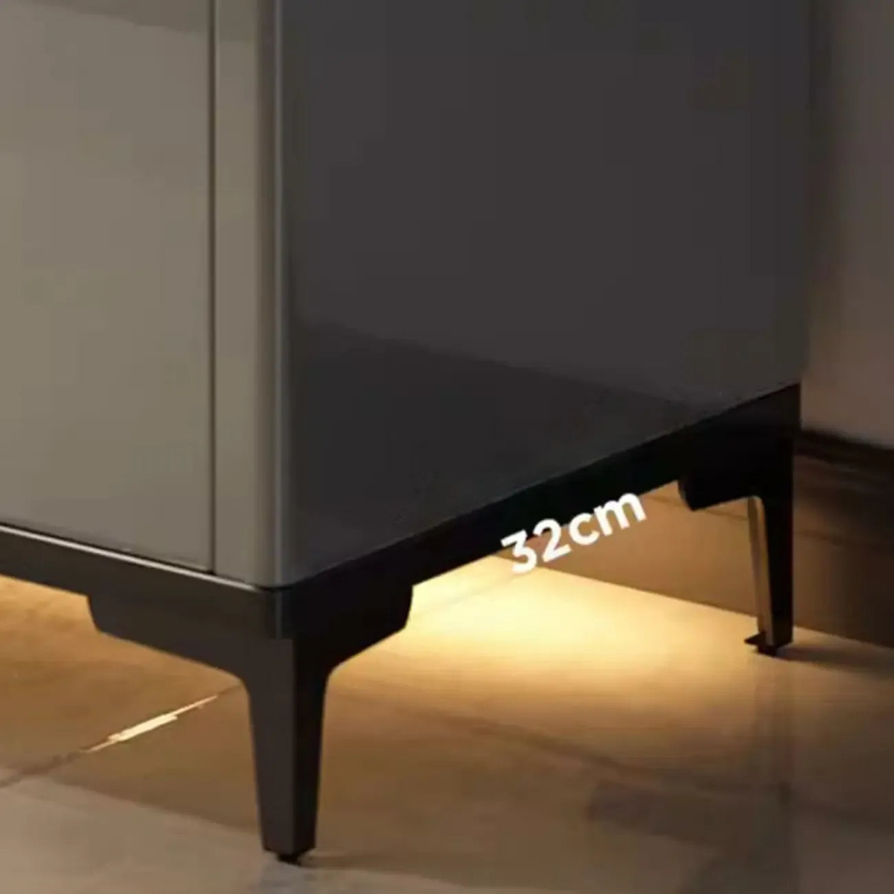 Sleek Entryway Wooden Shoe Storage Cabinet with Glass Top