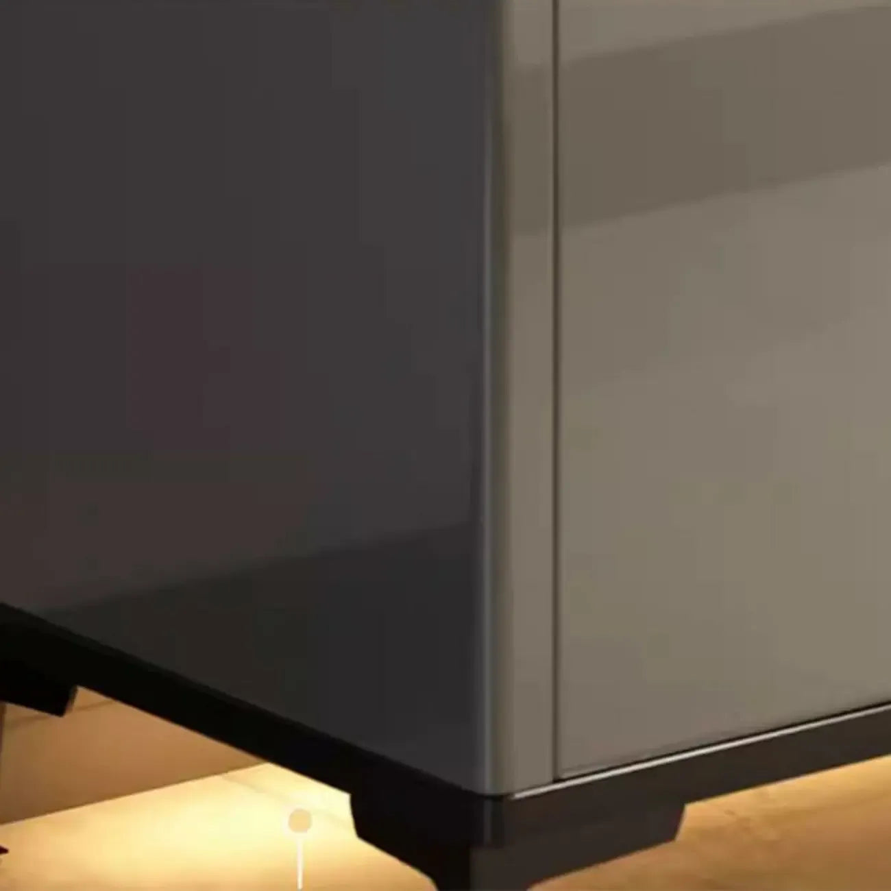 Sleek Entryway Wooden Shoe Storage Cabinet with Glass Top