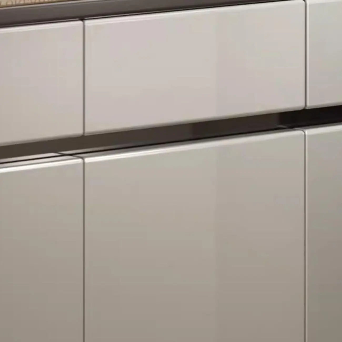 Sleek Entryway Wooden Shoe Storage Cabinet with Glass Top