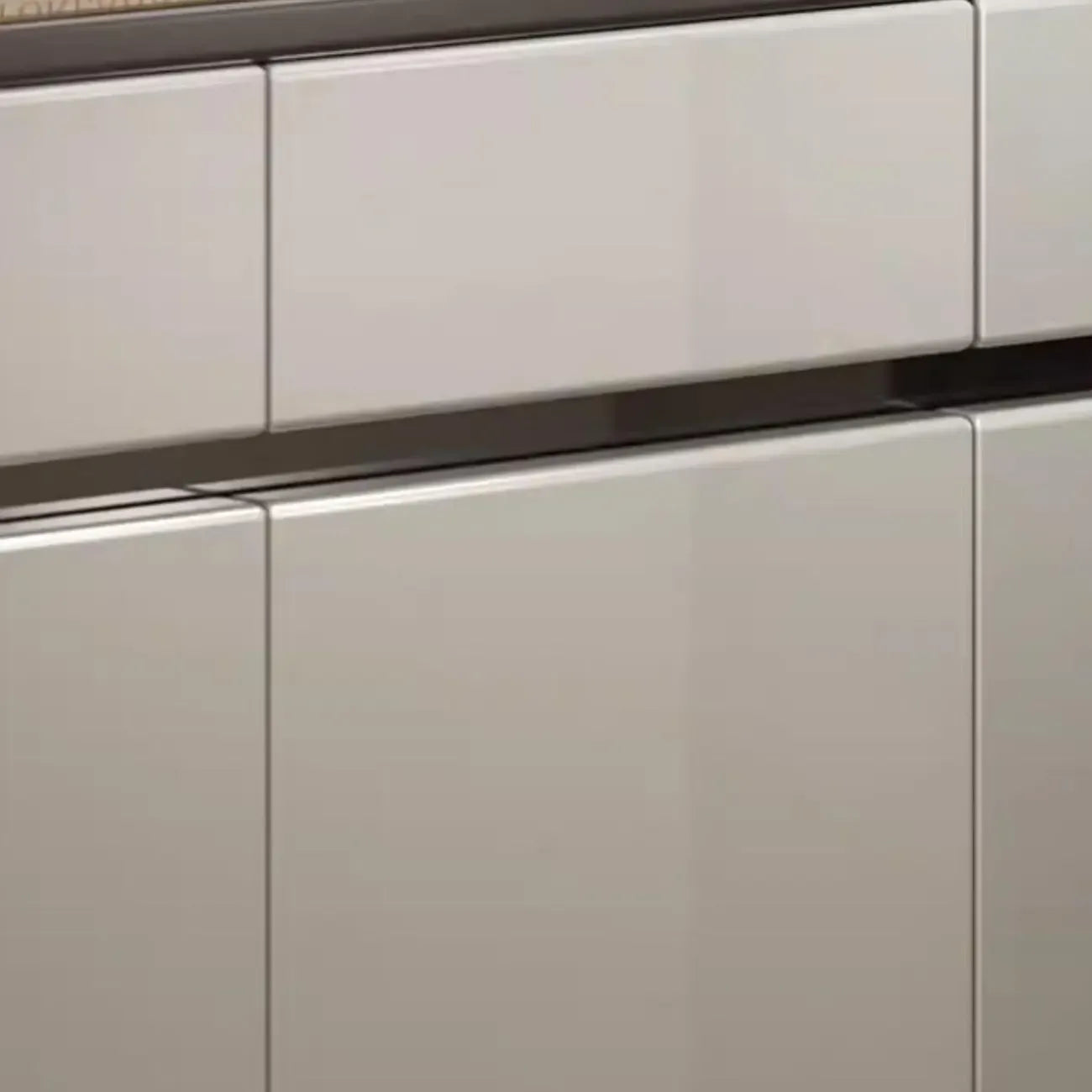 Sleek Entryway Wooden Shoe Storage Cabinet with Glass Top