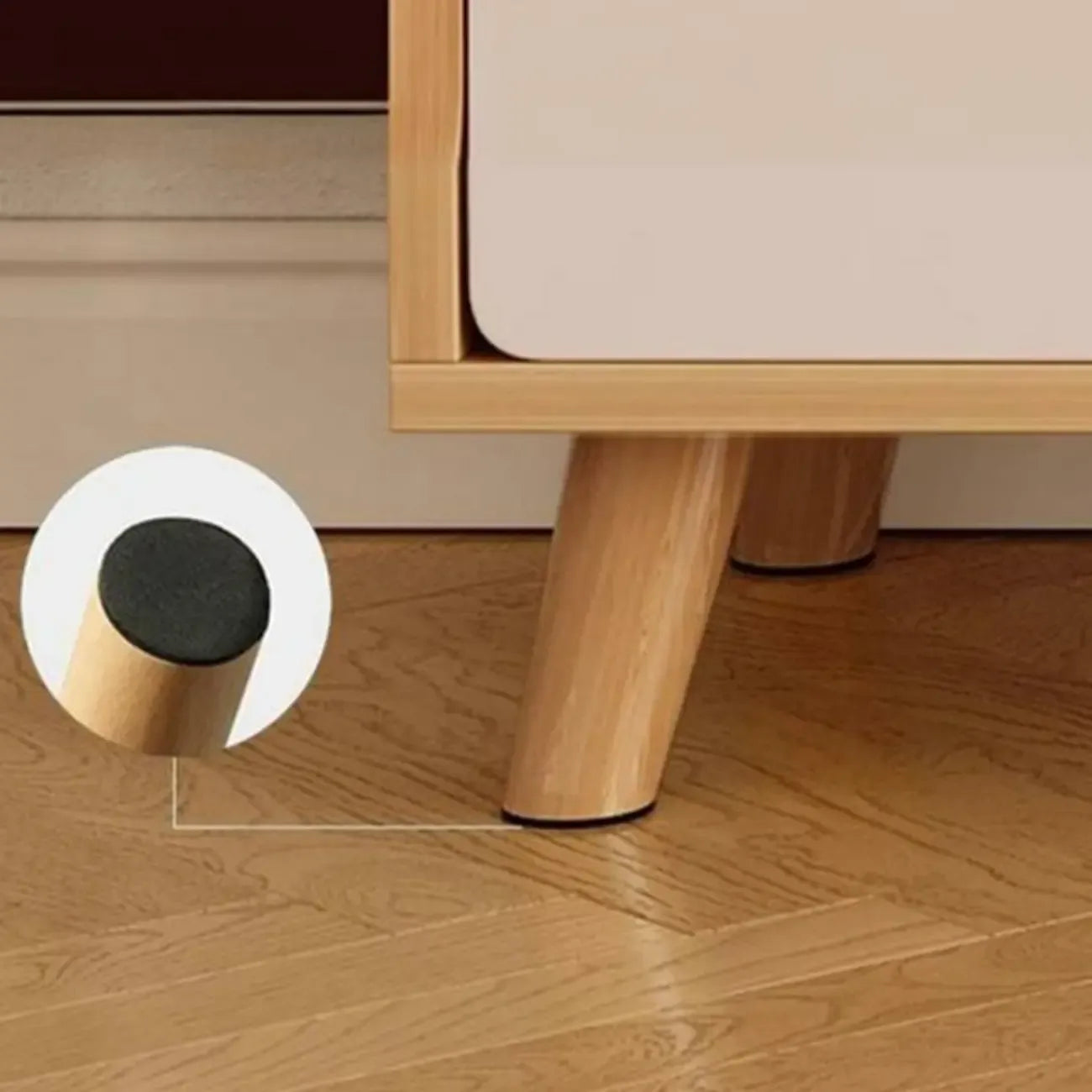 78.7 Natural Wood Open Storage Drawers TV Stand with Legs