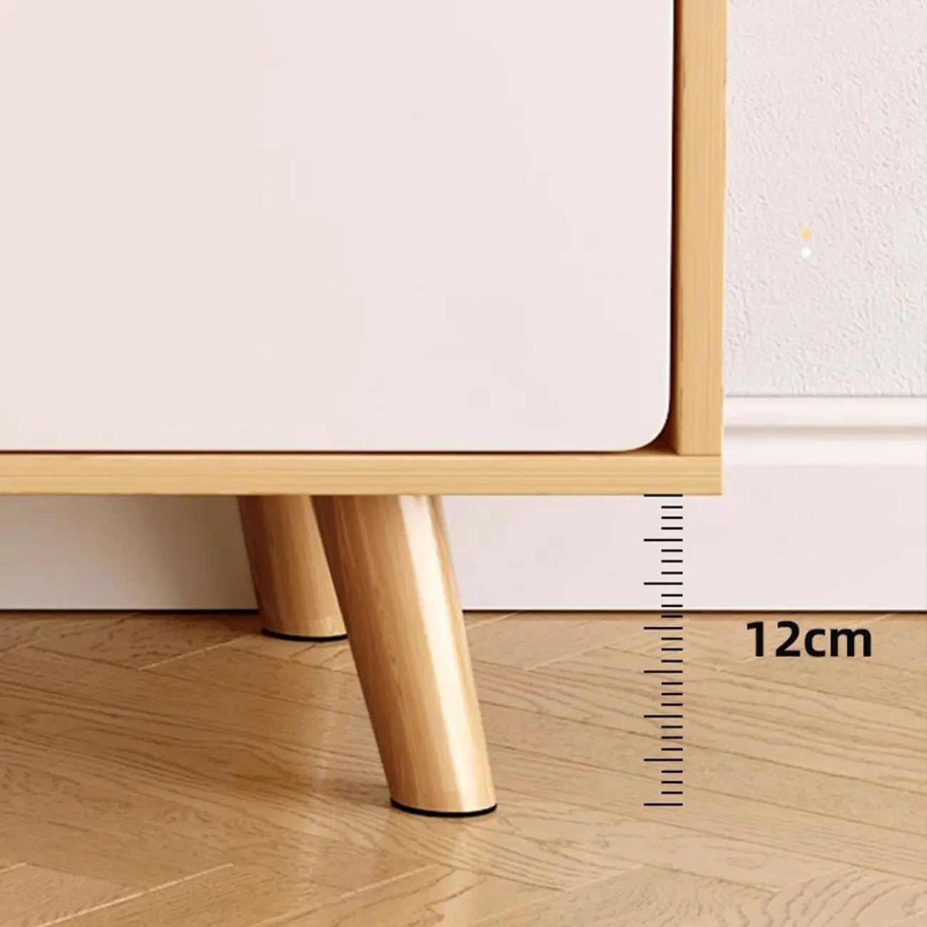 78.7 Natural Wood Open Storage Drawers TV Stand with Legs