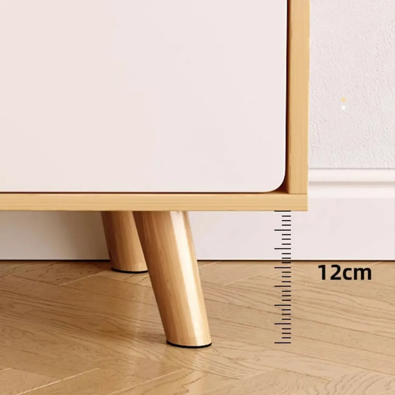 78.7 Natural Wood Open Storage Drawers TV Stand with Legs