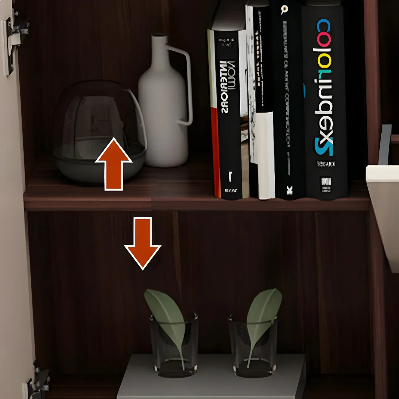 Rectangular Wood Entryway Beige Shoe Storage Cabinet