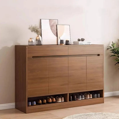 Entryway Adjustable Wooden Shoe Storage Cabinet with Doors