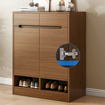 Entryway Adjustable Wooden Shoe Storage Cabinet with Doors