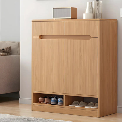 Entryway Adjustable Wooden Shoe Storage Cabinet with Doors
