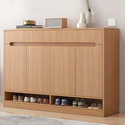 Entryway Adjustable Wooden Shoe Storage Cabinet with Doors