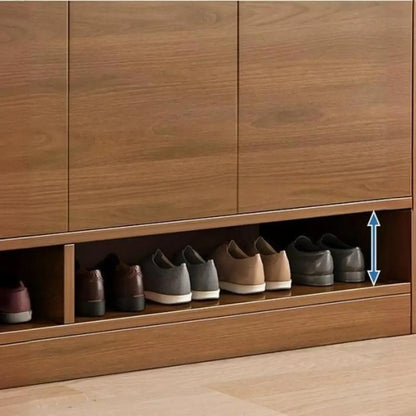 Entryway Adjustable Wooden Shoe Storage Cabinet with Doors