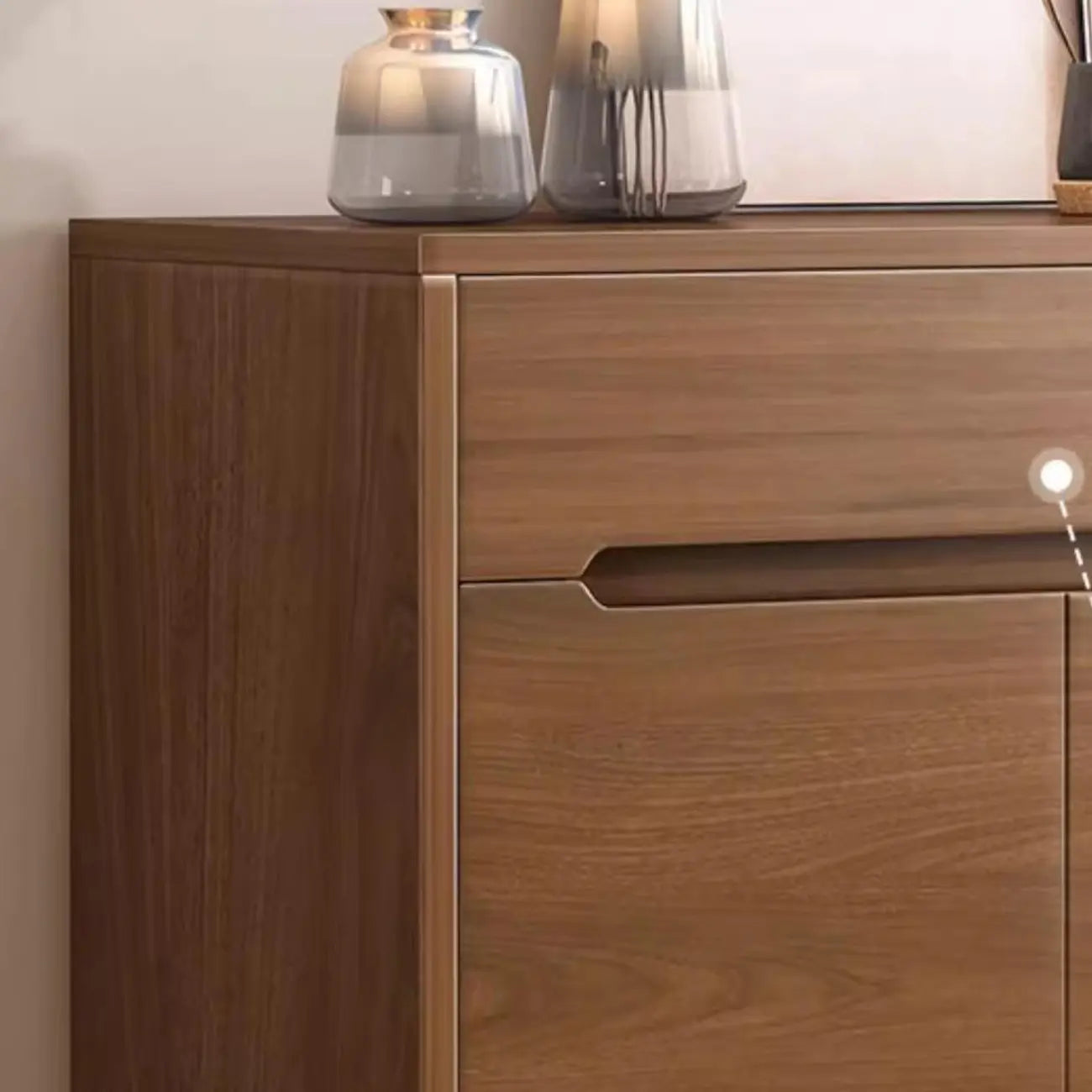 Entryway Adjustable Wooden Shoe Storage Cabinet with Doors