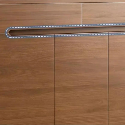 Entryway Adjustable Wooden Shoe Storage Cabinet with Doors