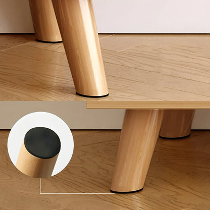 78.7 Natural Wood Open Storage Drawers TV Stand with Legs