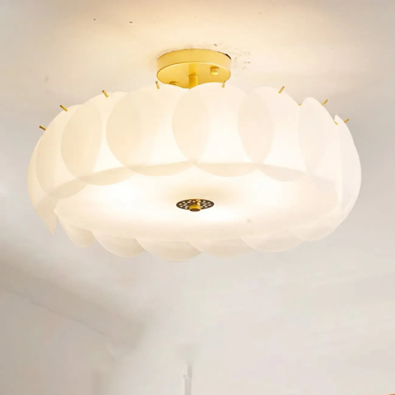 6/8 Lights Modern Gold Semi Flush Ceiling Light for Home