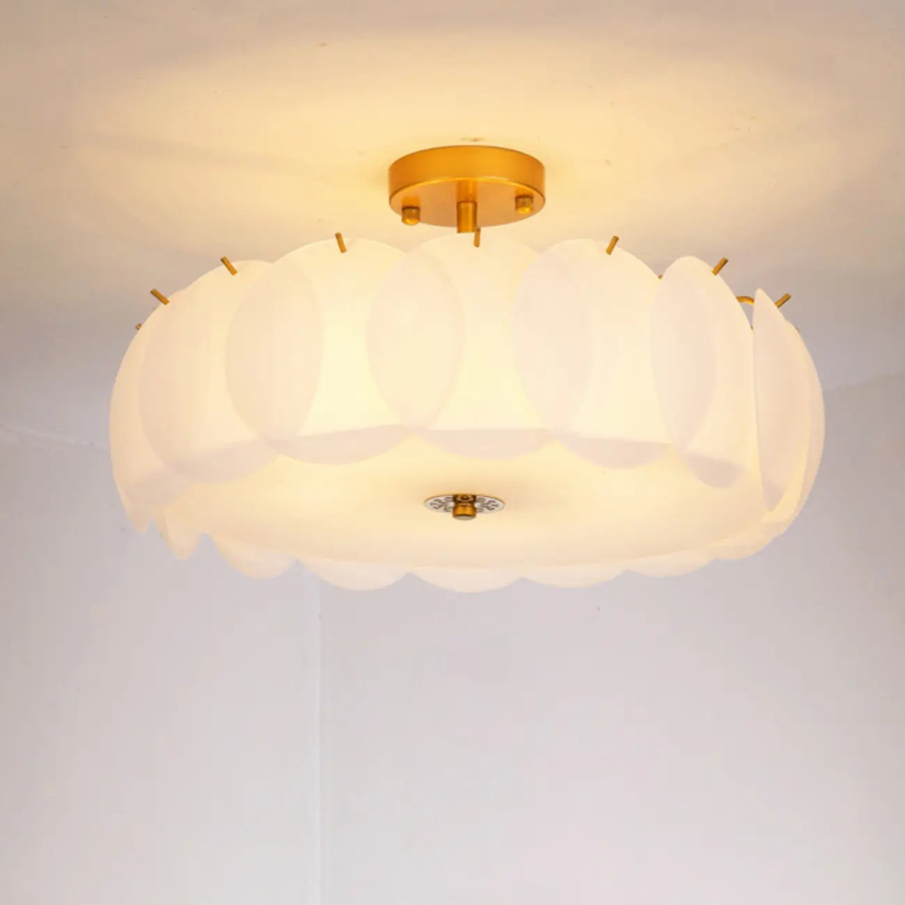 6/8 Lights Modern Gold Semi Flush Ceiling Light for Home
