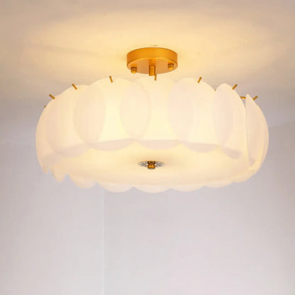 6/8 Lights Modern Gold Semi Flush Ceiling Light for Home