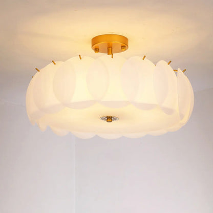 6/8 Lights Modern Gold Semi Flush Ceiling Light for Home