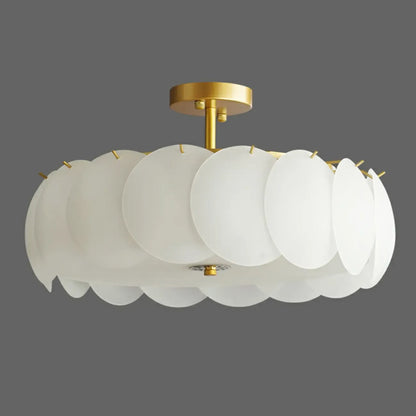 6/8 Lights Modern Gold Semi Flush Ceiling Light for Home
