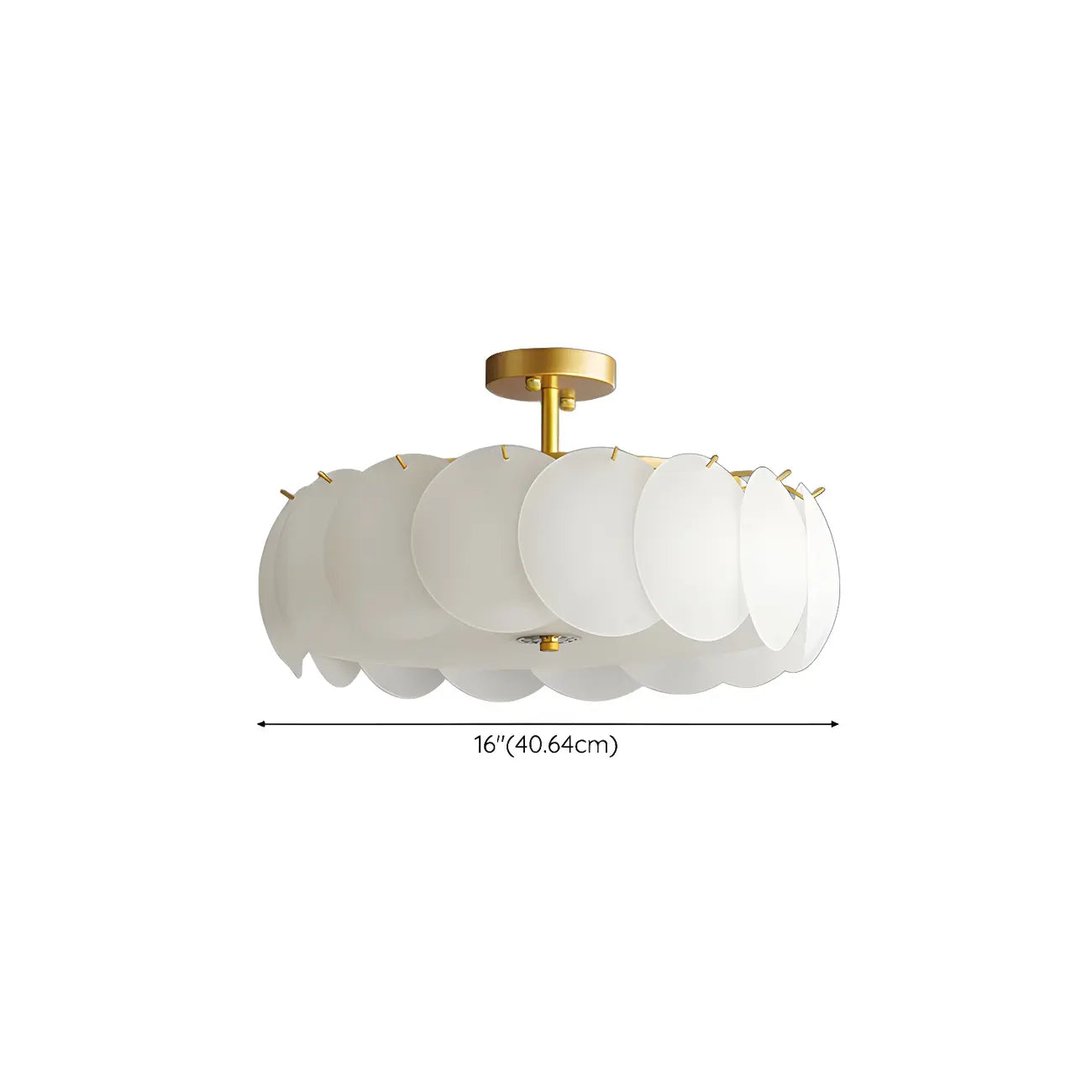 6/8 Lights Modern Gold Semi Flush Ceiling Light for Home