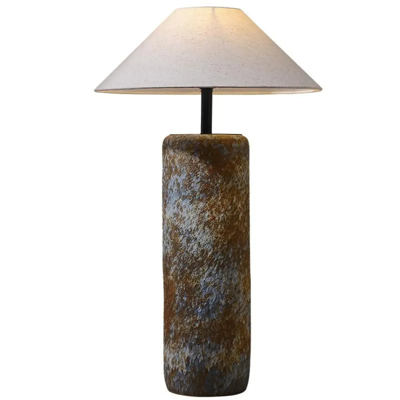 Modern Rustic Ceramic Table Lamp with Rocker Switch