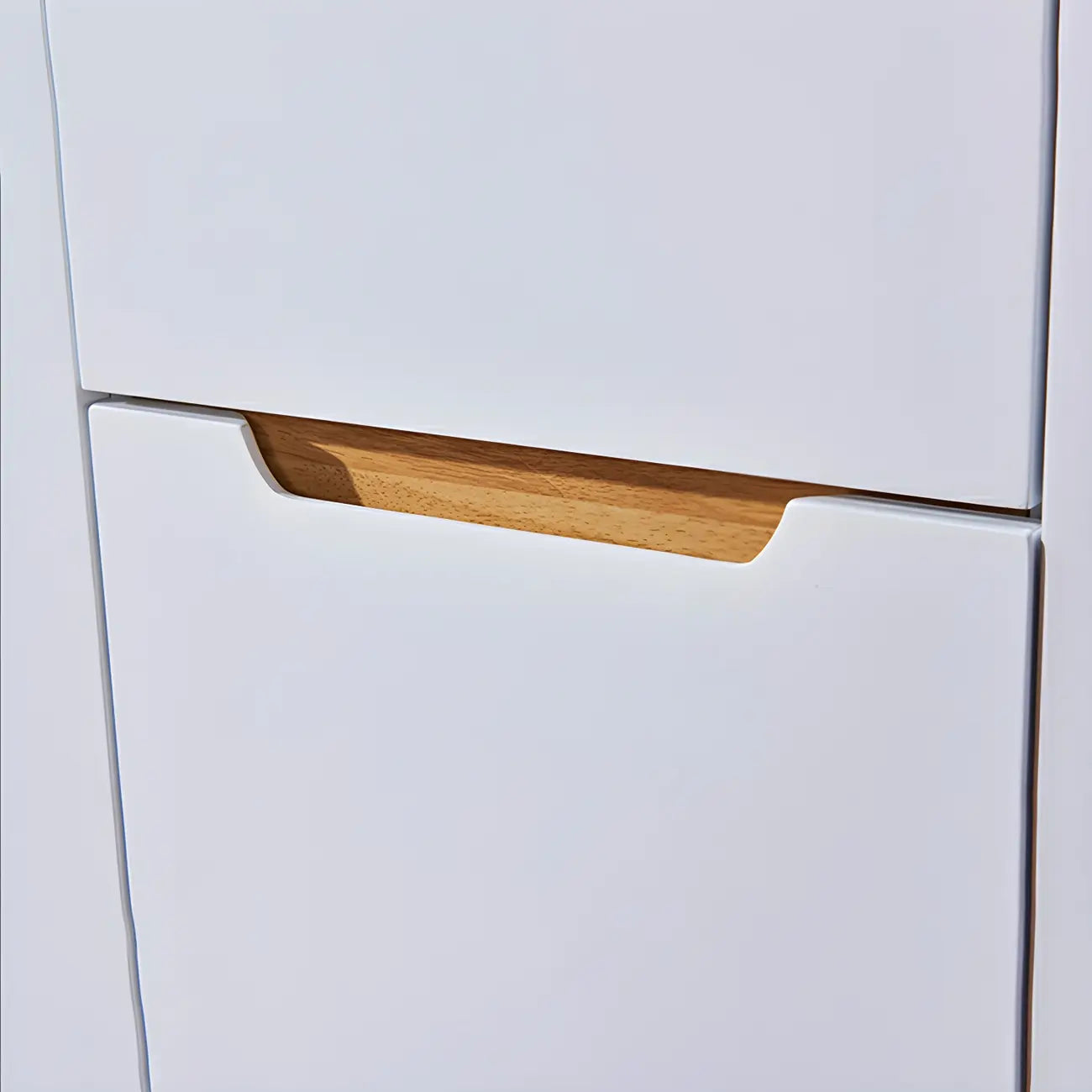 Entryway White Solid Wood Shoe Storage Cabinet